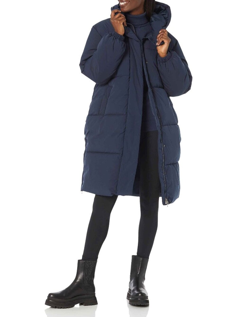 Amazon Essentials Women's Oversized Long Hooded Insulated Puffer Jacket N336